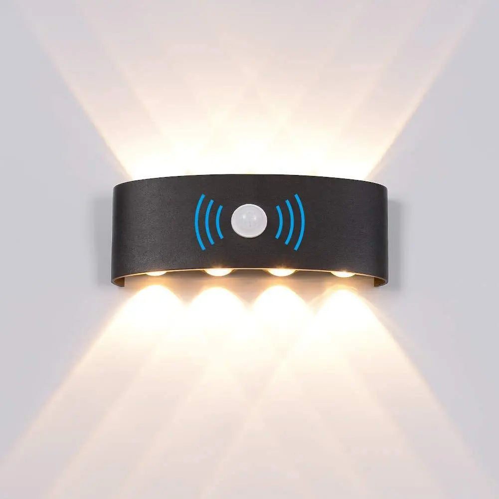 6W/8W/12W PIR Motion Sensor LED Wall Light – Waterproof IP65 Outdoor Indoor Aluminum Sconce for Garden, Porch, Corridor