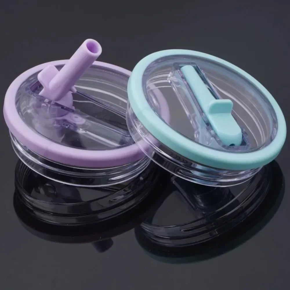 40oz Spill-Proof Lid with Spiral Straw Cover – Creative, Eco-Friendly Replacement Lid for Stanley Cup Accessories