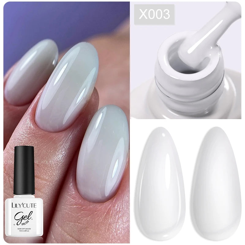 7ml Nail Gel Polish – 125 Solid Colors, Soak-Off UV LED Semi-Permanent Gel for Manicure