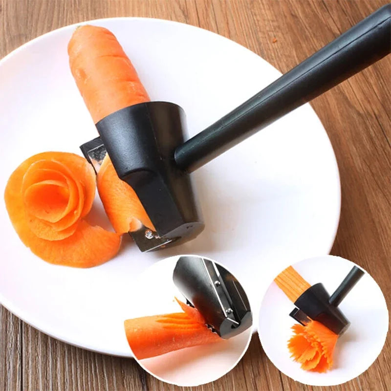 Spiral Vegetable Cutter and Carrot Shredder – Multi-Purpose Fruit Peeler and Decorative Carving Tool