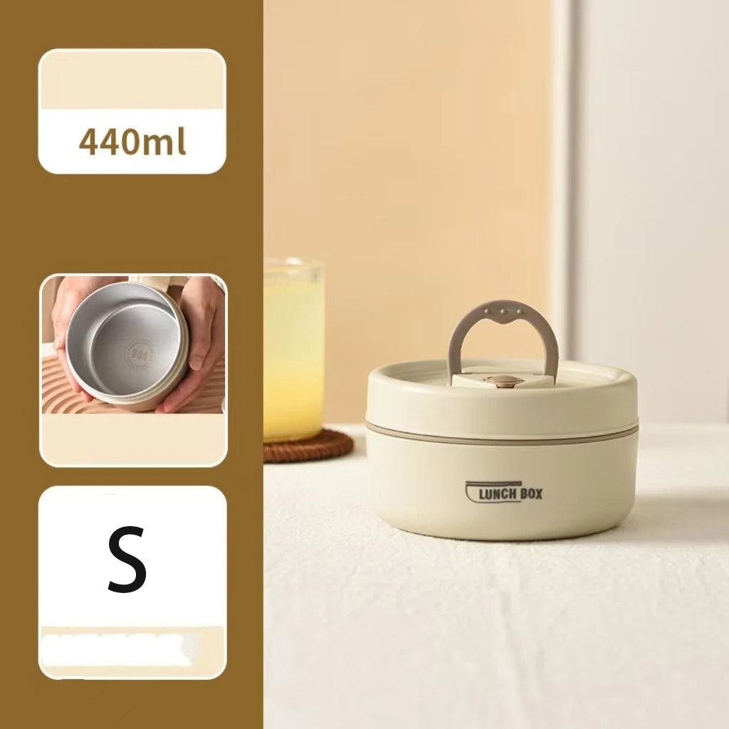 Stackable Stainless Steel Insulated Bento Lunch Box – Leakproof & Microwavable Food Container with Separate Layers