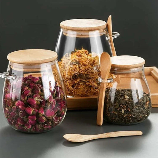 Airtight Glass Food Storage Jars with Lids – Hermetic Containers for Sugar, Tea, Coffee, and Dry Goods