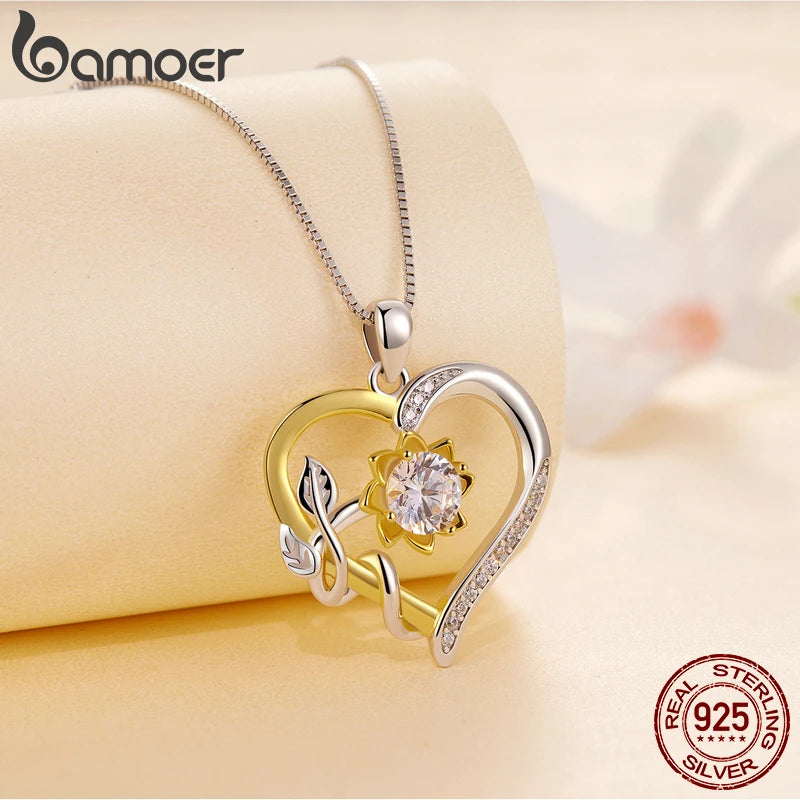 1 Carat Heart-Shaped Moissanite Pendant Necklace – D Color VVS1 Stone with 925 Sterling Silver Chain for Women