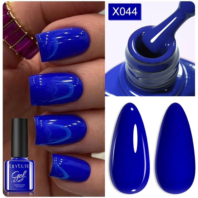 7ml Nail Gel Polish – 125 Solid Colors, Soak-Off UV LED Semi-Permanent Gel for Manicure