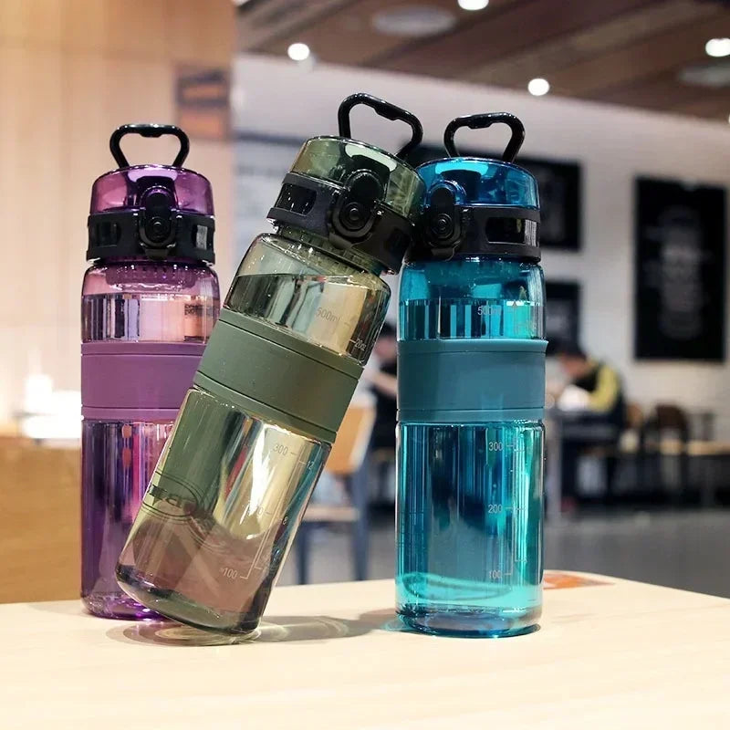 500ML Portable Sport Water Bottle – Large Capacity Plastic Travel Mug with Handle for Hiking, Office, and Daily Use