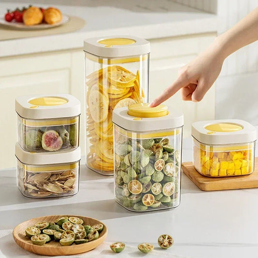 Vacuum Sealed Food Storage Container – Airtight Plastic Box for Grains, Coffee, and Kitchen Organization