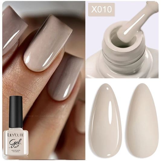 7ml Nail Gel Polish – 125 Solid Colors, Soak-Off UV LED Semi-Permanent Gel for Manicure