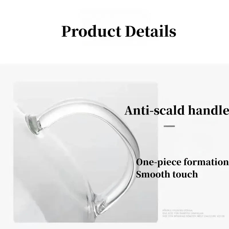 350ml Transparent Letter-Printed Glass Mug – Heat-Resistant Borosilicate Coffee, Tea, or Milk Cup with Handle