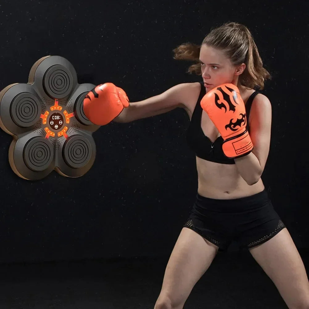 Smart Bluetooth Music Wall Boxing Machine – LED Light Target with USB Charging, Sandbag Training Equipment for Adults & Kids