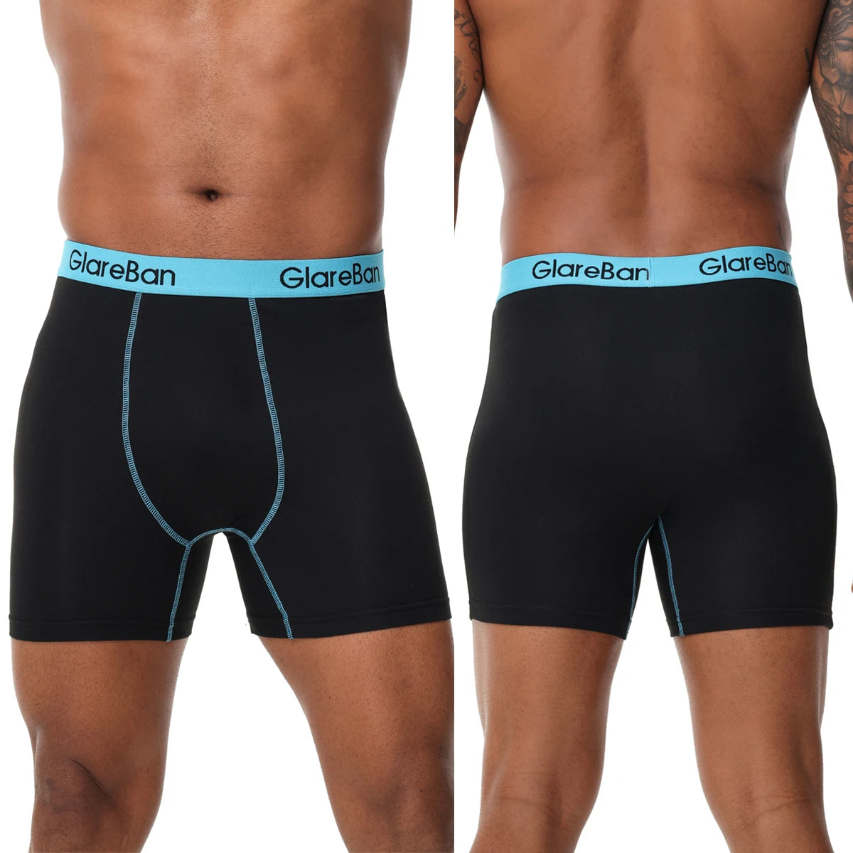 5-Pack Men's Mid-Length Boxer Shorts – Soft Stretch Polyester Briefs-Style Underwear (S–XXL)