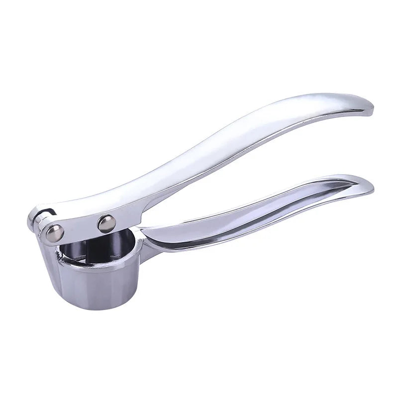 Stainless Steel Garlic Press – Manual Handheld Crusher, Mincer & Squeezer Tool for Easy Garlic Grinding
