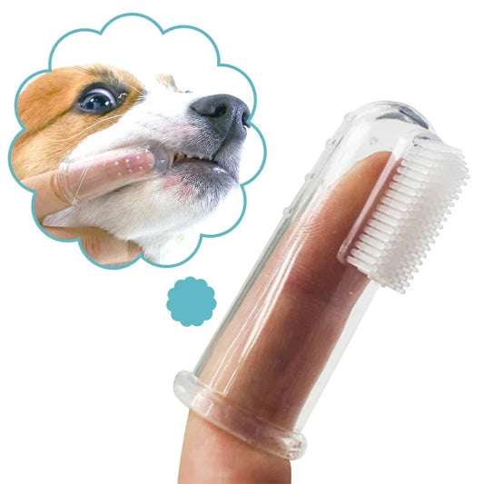 Super Soft Silicone Pet Finger Toothbrush – Gentle Dental Cleaning Tool for Dogs & Cats, Removes Tartar and Freshens Breath