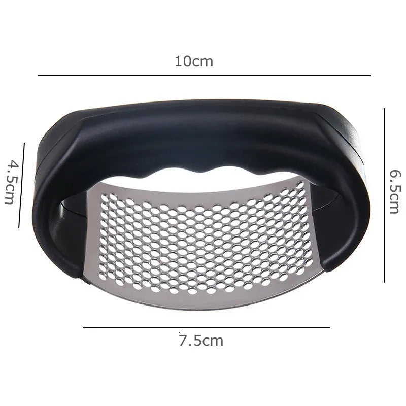 Stainless Steel Garlic Press – Manual Garlic Mincer & Crusher for Easy Chopping, Kitchen Cooking Tool for Fruits & Vegetables