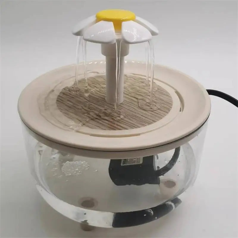 Automatic Cat Water Fountain with Transparent Design – USB Electric Quiet Pet Drinker with Recirculating Filter, 1.2L Capacity