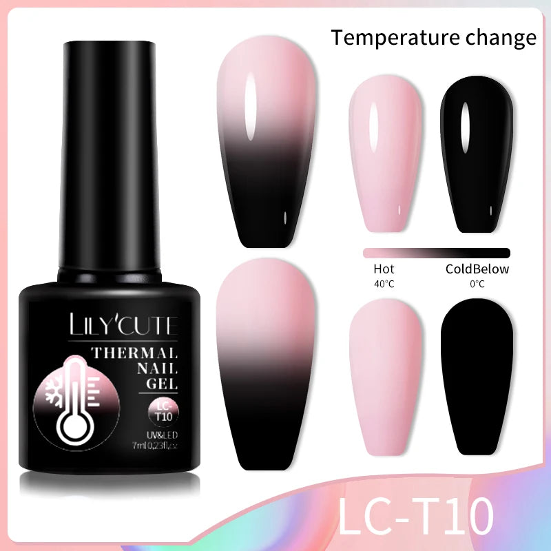 7ml Thermal Color-Changing Gel Nail Polish – Temperature Reactive Vernis with Matte & Bright Effect
