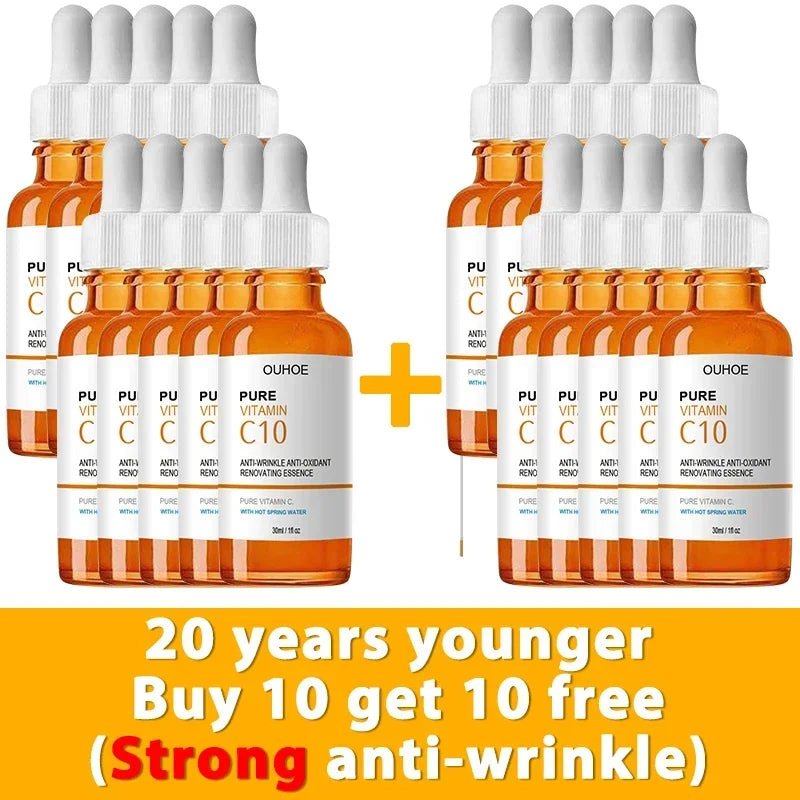 Vitamin C Face Serum – Anti-Wrinkle Lifting Essence for Firming, Brightening & Fine Line Reduction – Anti-Aging Skincare Treatment