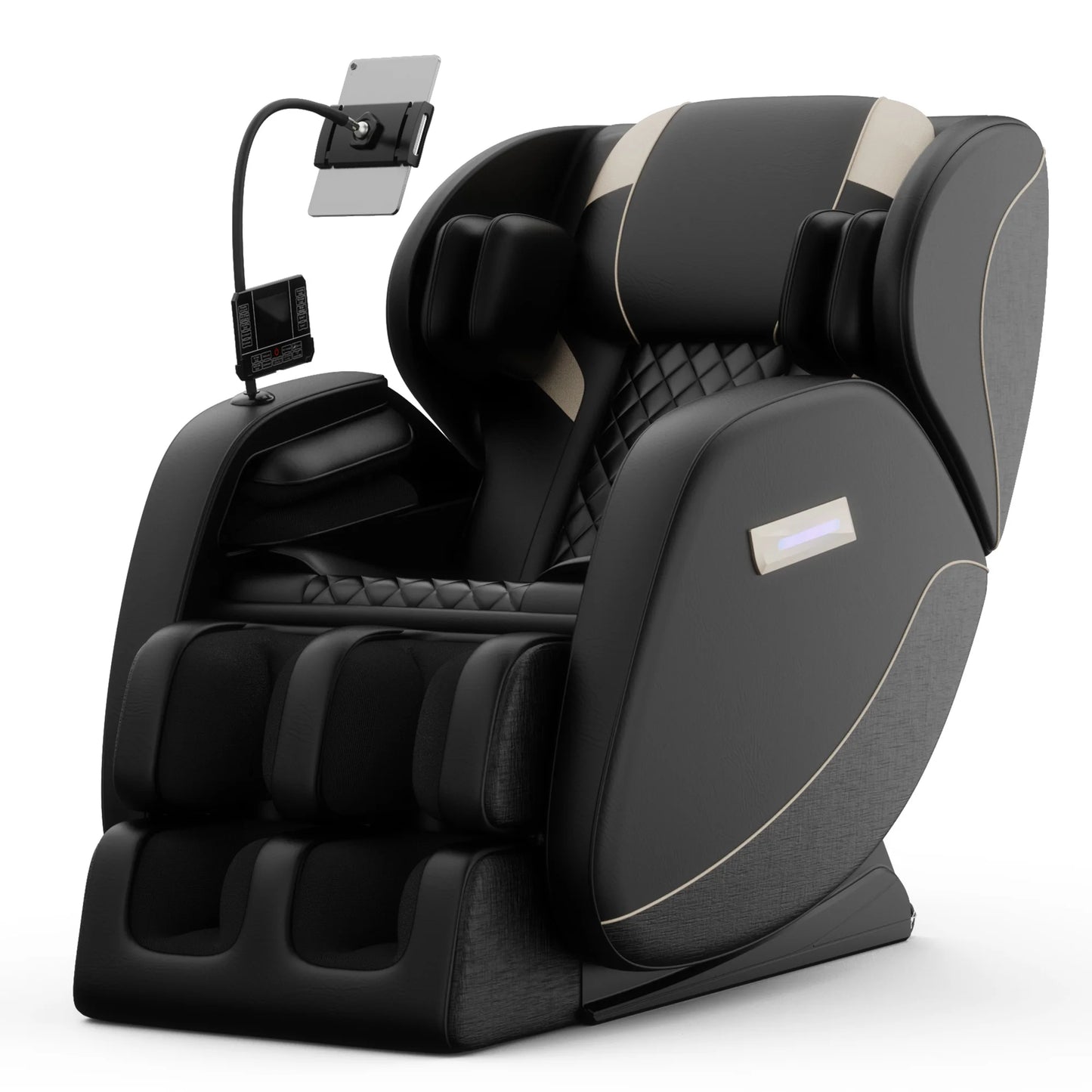 Zero Gravity Full Body Massage Chair with Heat, Foot Rollers & Touchscreen – Airbag Compression, 180 lbs Capacity