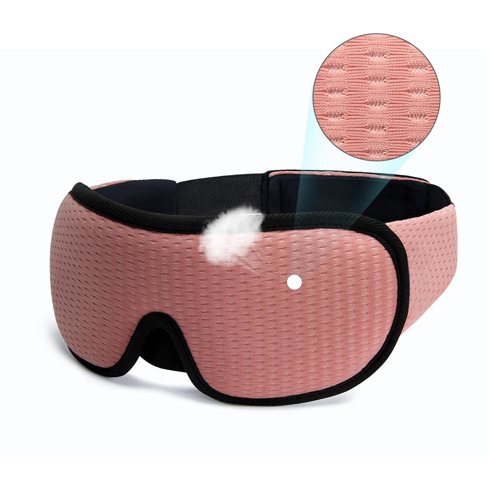 3D Contoured Sleep Mask – Light-Blocking Memory Foam Eye Shade for Deep, Comfortable Rest