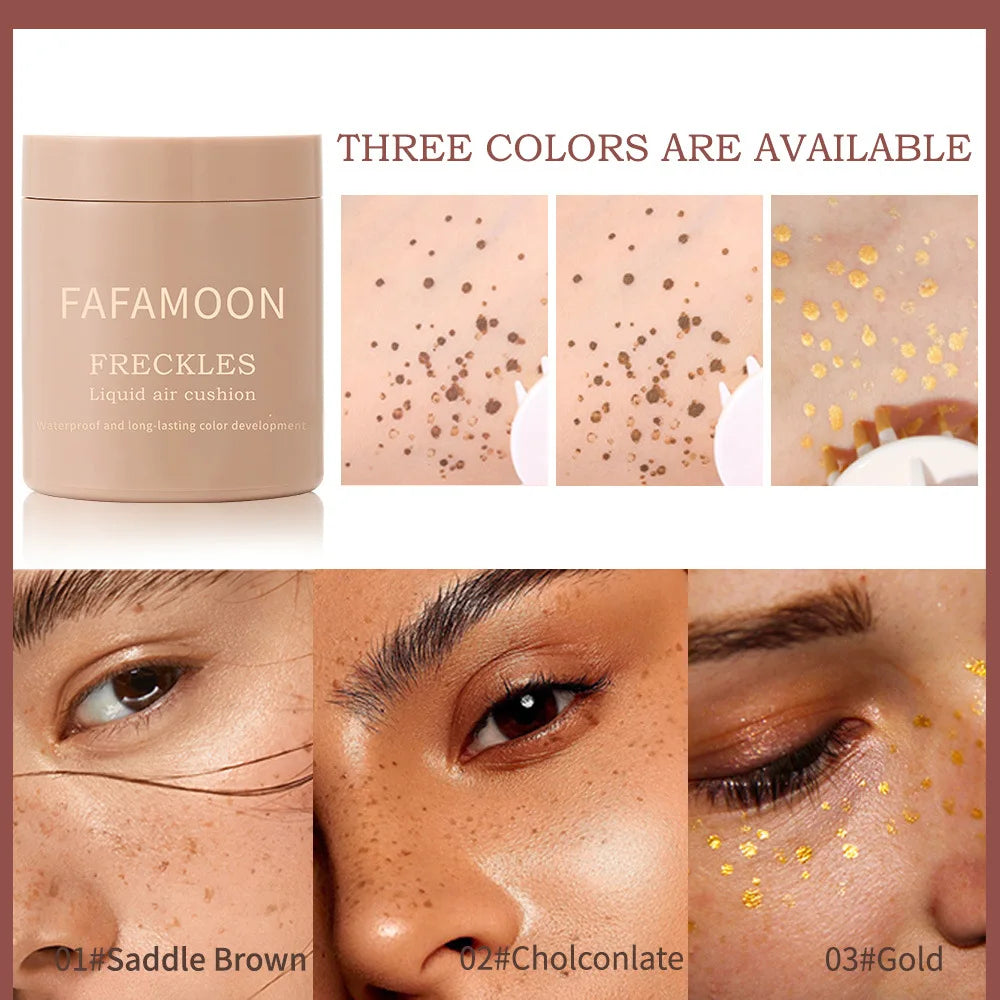 Air Cushion Freckle Stamp Kit – Natural-Looking Freckles for Face & Body, Waterproof Makeup