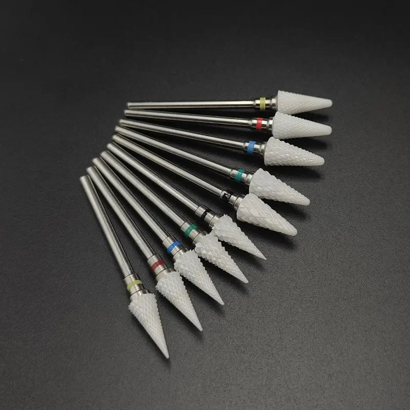 Ceramic Nail Drill Bit – 3/32" Carbide Milling Cutter for Electric Nail Drill, Manicure, Pedicure & Callus Care