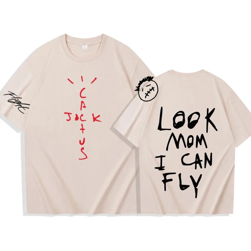 Y2K Letter Print Cotton T-Shirt – Summer Fashion Short Sleeve Tee for Men and Women