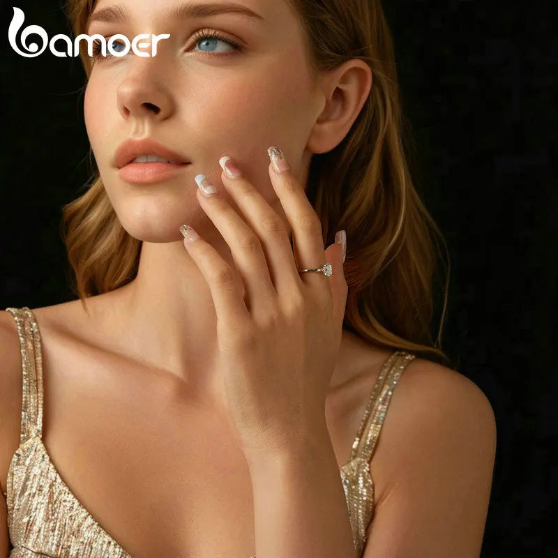 1 Carat Oval Moissanite Solitaire Ring – D Color VVS1 Stone on 925 Sterling Silver with 18K White Gold Plating for Women