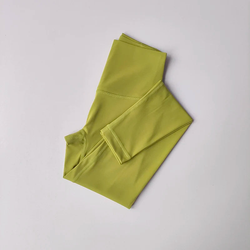 Women's High-Waist Seamless Pocket Yoga Pants – Fast-Drying Tight Leggings for Running & Fitness
