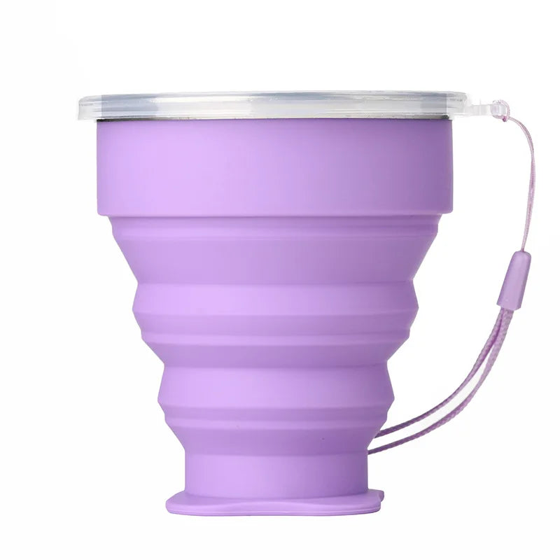 Collapsible Silicone Travel Cup – BPA-Free Foldable Coffee & Water Cup for Outdoor Use