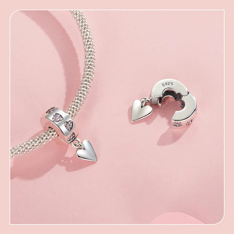 Sterling Silver Spiritual Heart Infinity Charm Bead – Fits Charm Bracelets, Lucky Symbol Jewelry for Women