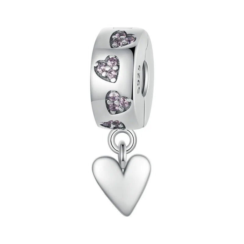 Sterling Silver Spiritual Heart Infinity Charm Bead – Fits Charm Bracelets, Lucky Symbol Jewelry for Women