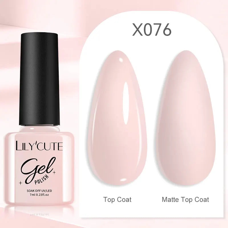 7ml Nail Gel Polish – 125 Solid Colors, Soak-Off UV LED Semi-Permanent Gel for Manicure