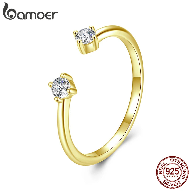 Adjustable Moissanite Open Ring – 925 Sterling Silver White Gold Plated Engagement Band for Women