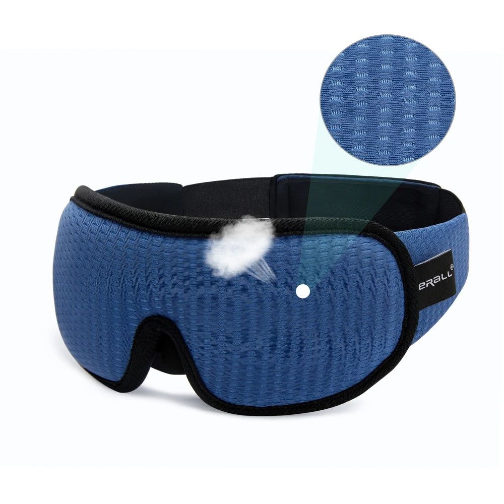 3D Contoured Sleep Mask – Light-Blocking Memory Foam Eye Shade for Deep, Comfortable Rest