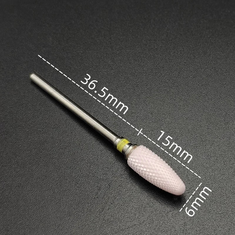 Ceramic Nail Drill Bit – 3/32" Carbide Milling Cutter for Electric Nail Drill, Manicure, Pedicure & Callus Care