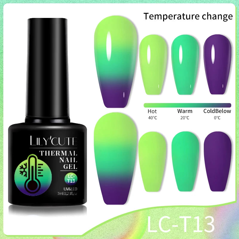 7ml Thermal Color-Changing Gel Nail Polish – Temperature Reactive Vernis with Matte & Bright Effect