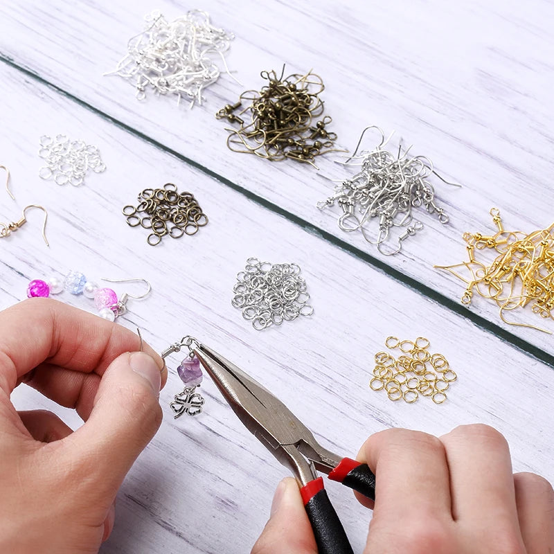 300Pcs Hypoallergenic Earring Hooks Kit – Jump Rings & Rubber Backs for DIY Jewelry Making Accessories