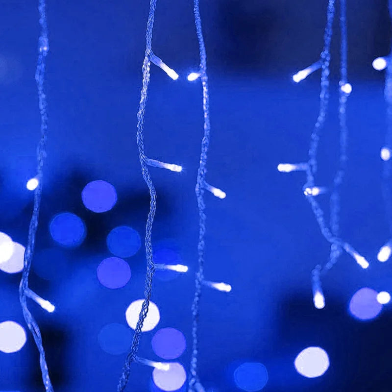 5M Outdoor Icicle LED String Lights – Waterproof Garland Curtain Lights for Garden, Party, Eaves & Wedding Decor (96 LEDs, 8 Modes)