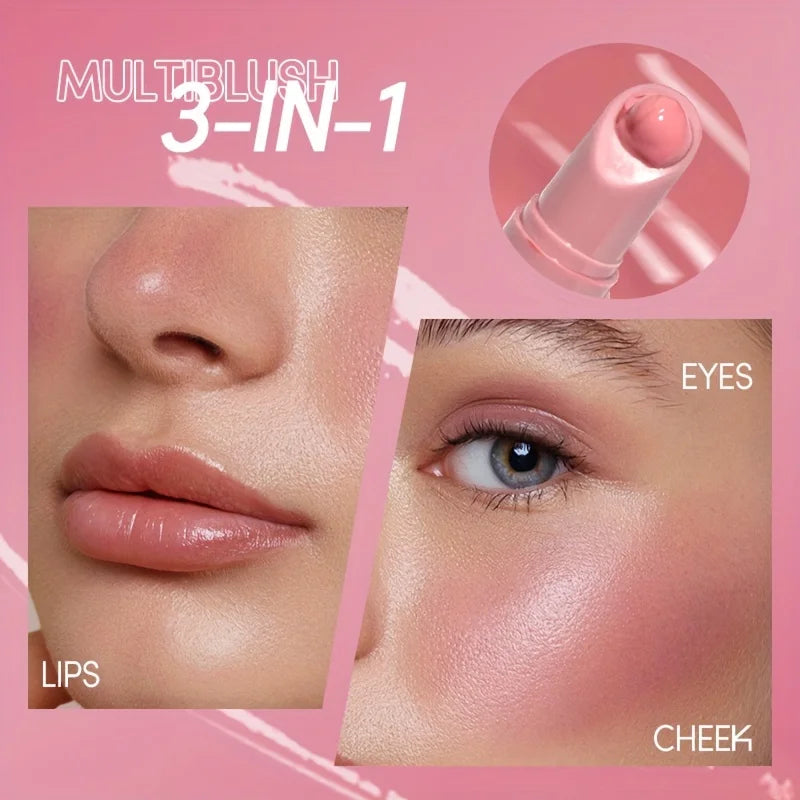 4-Color Long-Lasting Liquid Blush – Lightweight Waterproof Cream Stick for Facial Contouring