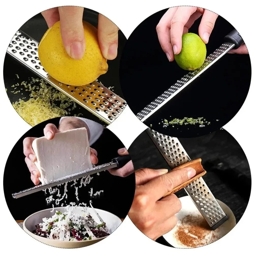 Stainless Steel Cheese Grater and Zester – Multipurpose Slicer for Lemon, Chocolate, Fruits & Vegetables, Kitchen Cutter Tool