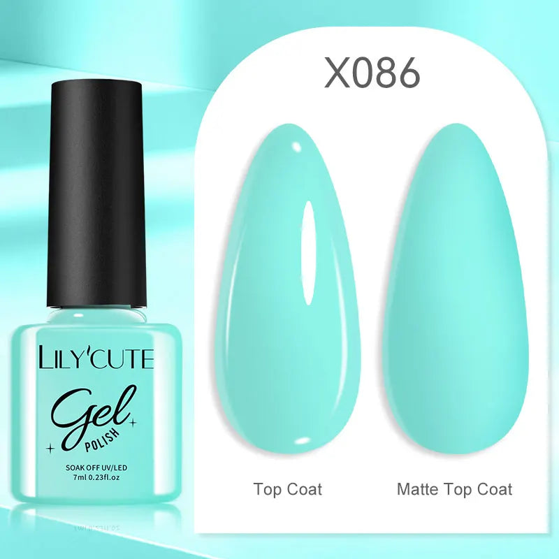 7ml Nail Gel Polish – 125 Solid Colors, Soak-Off UV LED Semi-Permanent Gel for Manicure