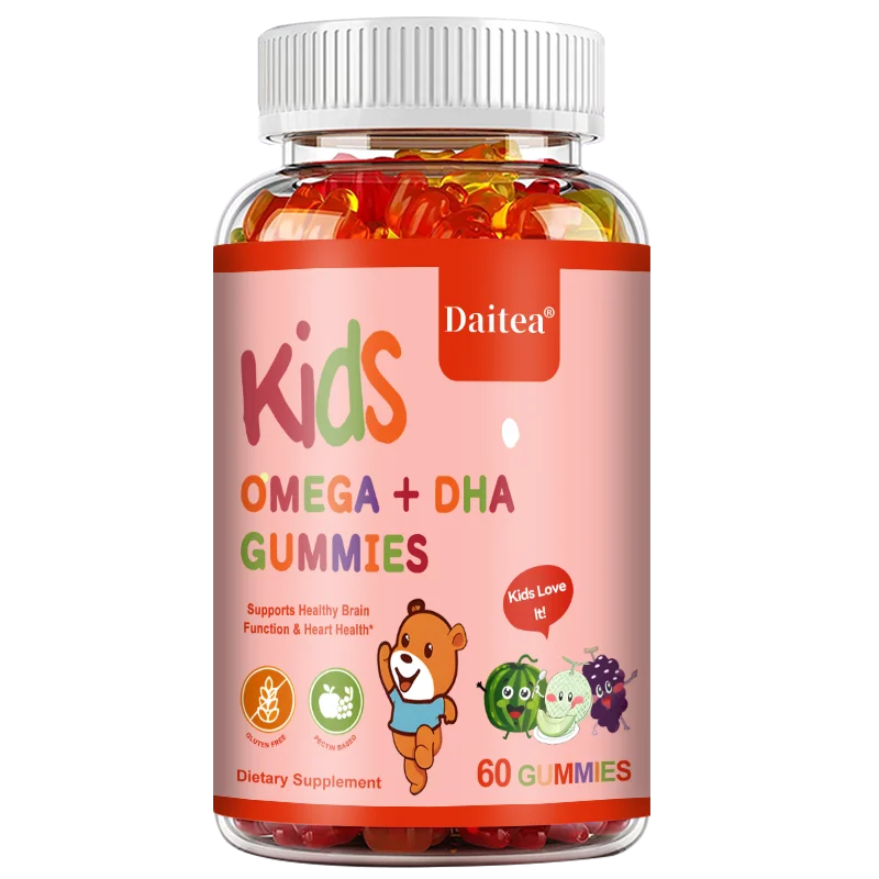 Children's Omega + DHA Gummies – Omega 3-6-9 with Vitamin C for Brain, Heart, Eye & Immune Support – 60 Gummies