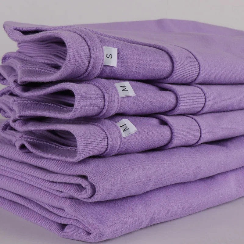 Women's 100% Cotton Loose Fit Short Sleeve T-Shirt – Casual Solid Color Summer Essential Tee