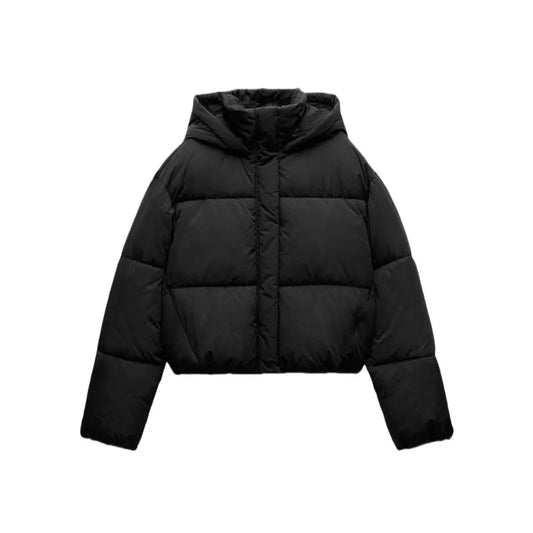 Waterproof Hooded Quilted Jacket – Short Thick Cotton-Padded Winter Coat