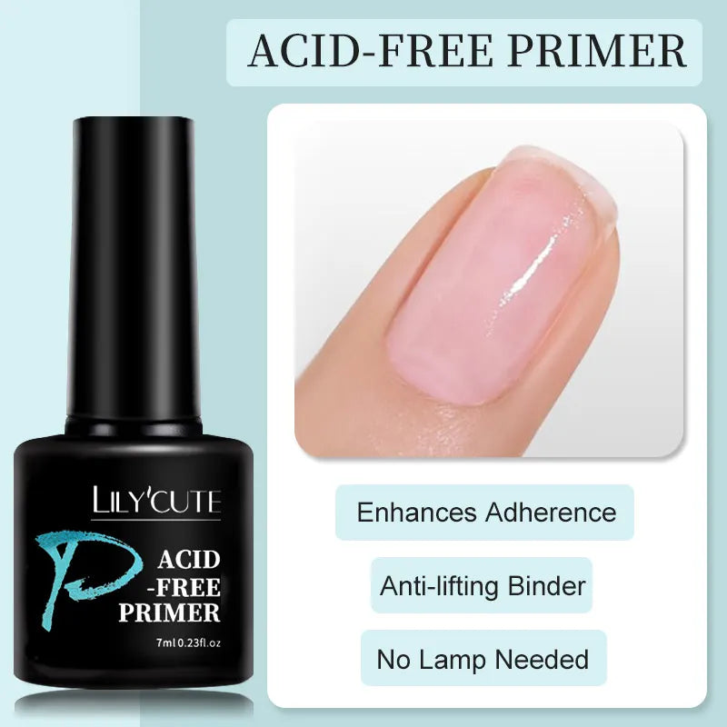 6-in-1 HEMA-Free Hard Gel Nail Polish – Clear Self-Leveling Nail Extension & Reinforcement Builder Gel (8ml)