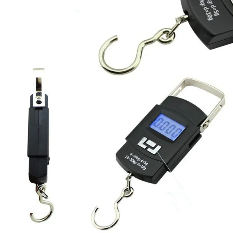 55kg/10g Digital Hanging Scale – Portable Electronic Hook Scale with LED Display and Multi-Unit Conversion