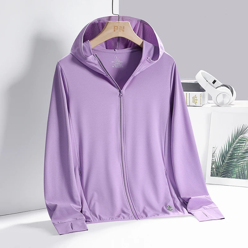 Unisex Summer UV Protection Jacket – Lightweight Breathable Hooded Sunscreen Outerwear