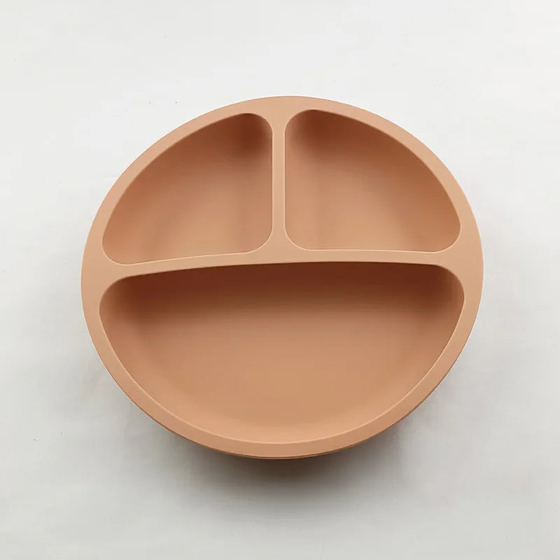 Baby Silicone Suction Plate – Smile Face Cartoon Toddler Tableware for Safe & Fun Feeding