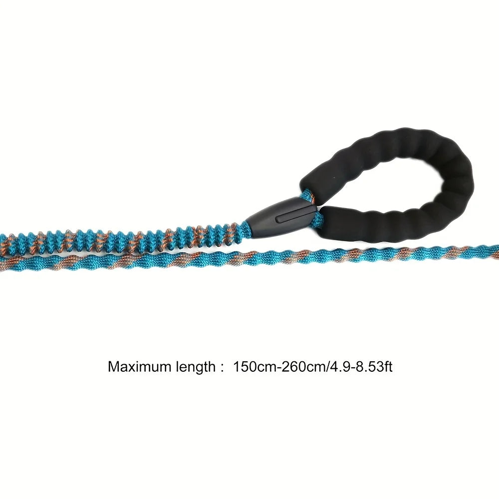 Ultra-Light High Elastic Nylon Dog Leash – No Pull Shock-Absorbing Rope for Medium and Large Dogs