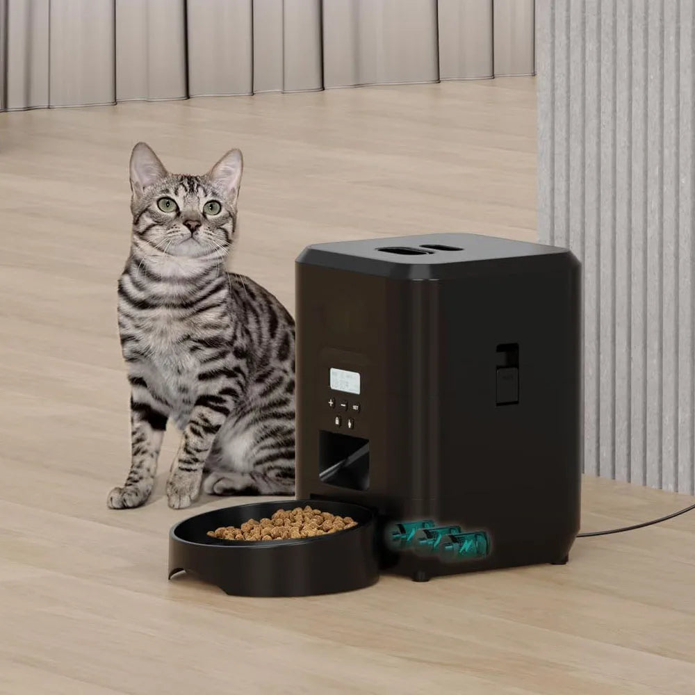 Smart Automatic Pet Feeder with LCD Display – Timed Cat & Dog Food Dispenser, 2L Capacity