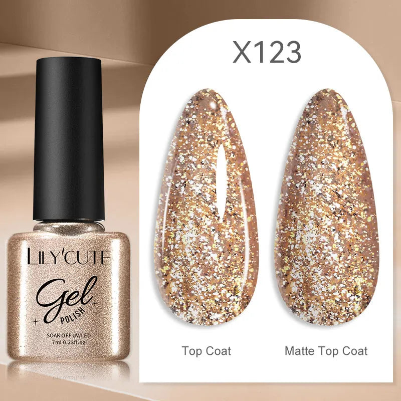 7ml Nail Gel Polish – 125 Solid Colors, Soak-Off UV LED Semi-Permanent Gel for Manicure